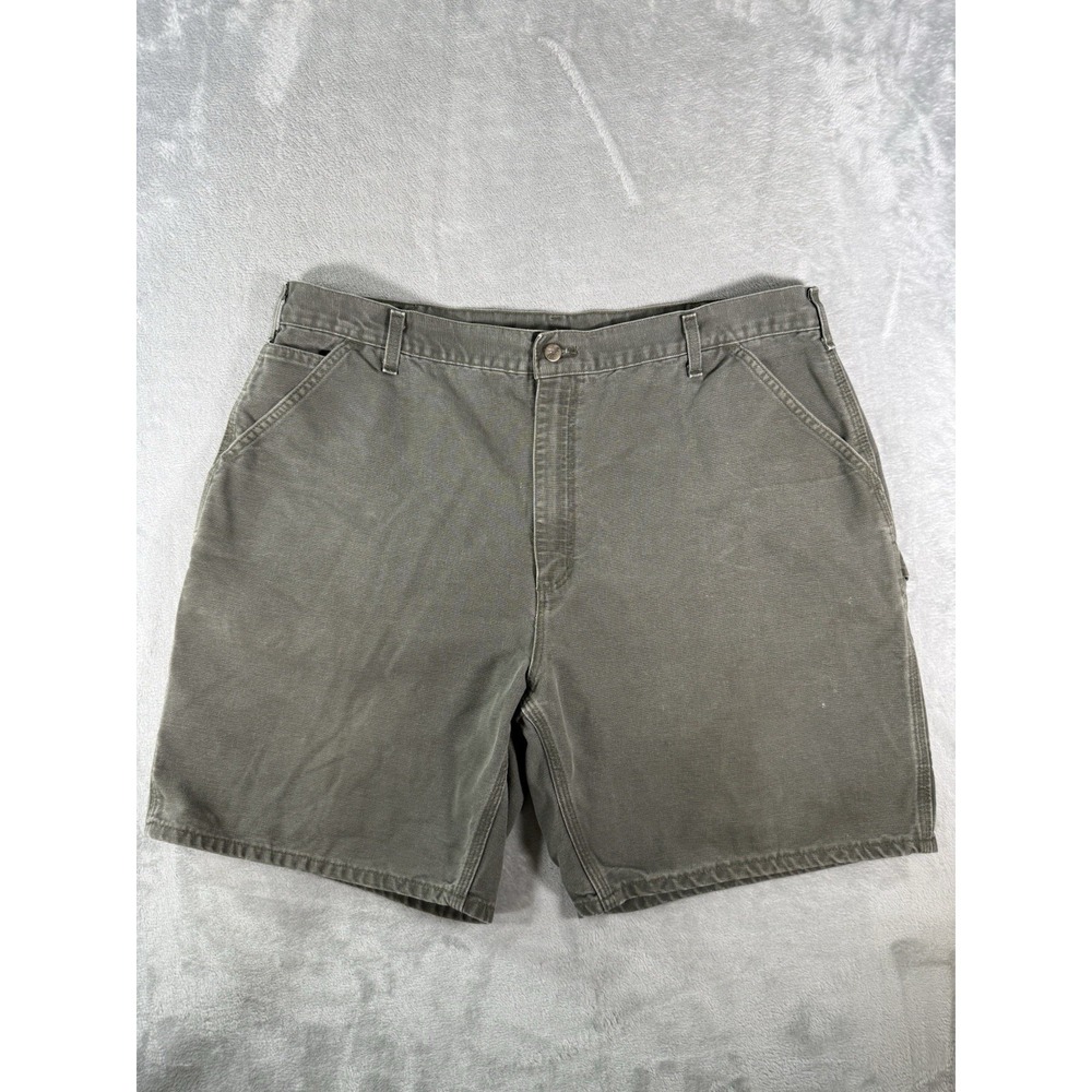 Carhartt B25 Shorts Mens 42 Green Canvas Carpenter Vintage
